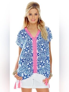 Lilly Pulitzer Sydney Kaftan Top.  Sz S/M